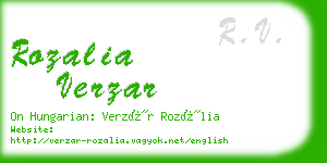 rozalia verzar business card